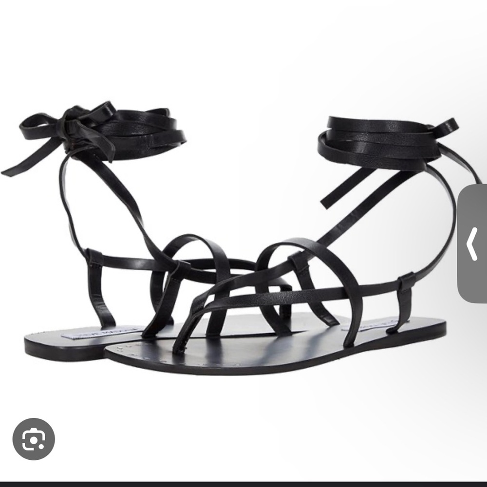 PLZ HLP Need to BUY.Steve Madden Seraphina sandals in BLK an cognac 8.5,9 or 9.5